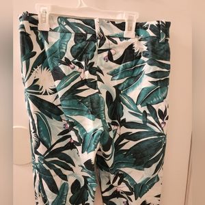 Palm print pants